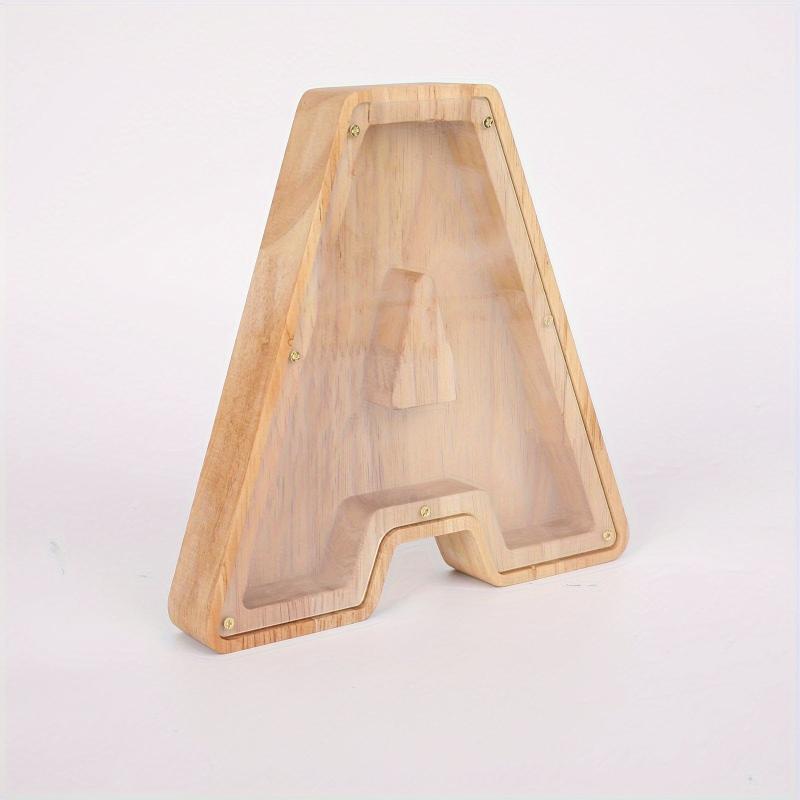 Wooden 26 Letter English Savings Tank Holiday Gift 18x49 cm