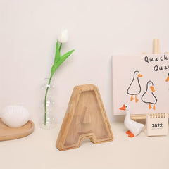 Wooden 26 Letter English Savings Tank Holiday Gift 18x49 cm