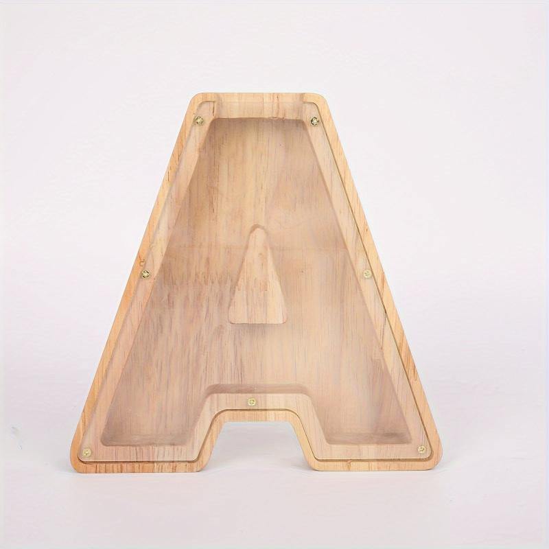 Wooden 26 Letter English Savings Tank Holiday Gift 18x49 cm