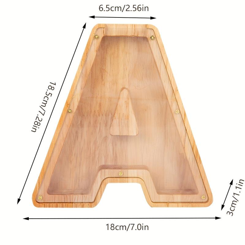 Wooden 26 Letter English Savings Tank Holiday Gift 18x49 cm