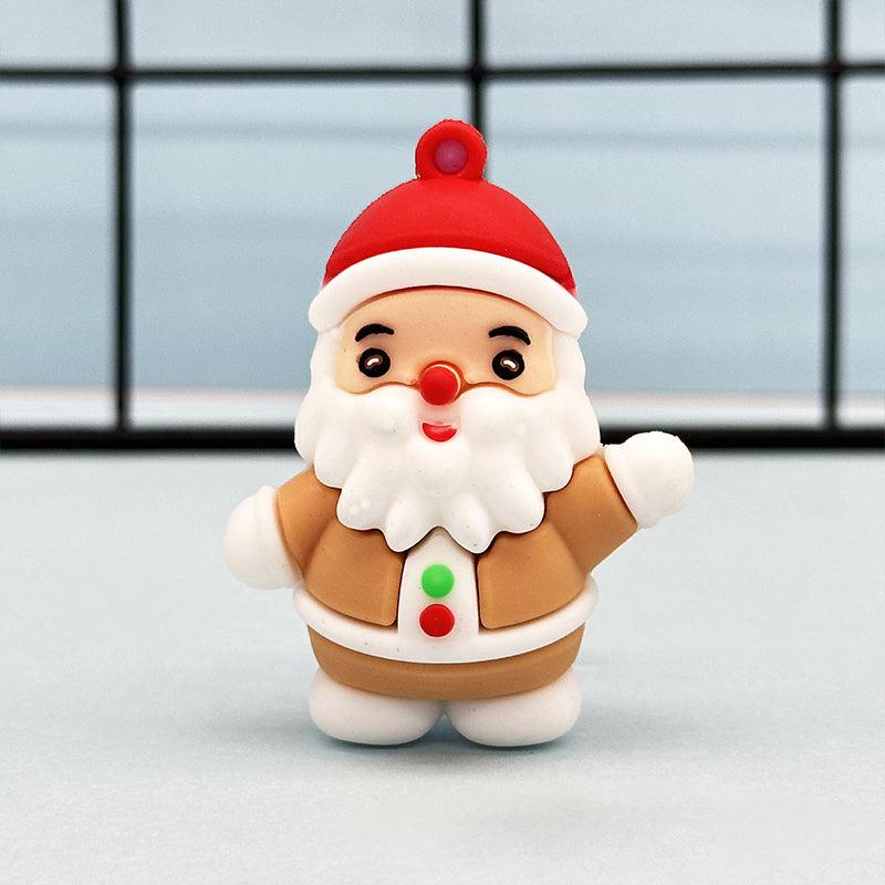 Christmas Keychain Toys Cake Ornaments Snowman Elk - Set of 12