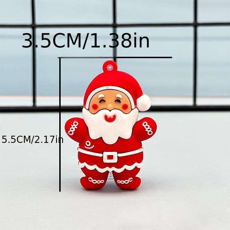 Christmas Keychain Toys Cake Ornaments Snowman Elk - Set of 12