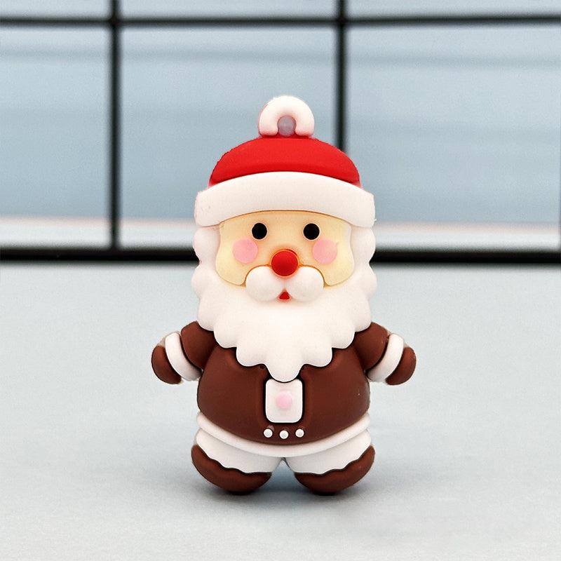 Christmas Keychain Toys Cake Ornaments Snowman Elk - Set of 12