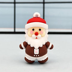 Christmas Keychain Toys Cake Ornaments Snowman Elk - Set of 12