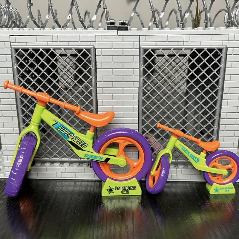 Colorful Building Block Bicycle Static Model Decoration Toy