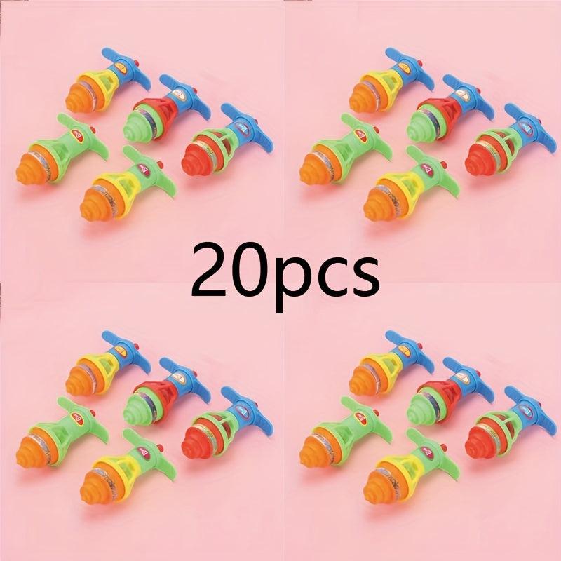 20pcs LED Light Flashing Spinning Top Random Novelty Toys Party Favors