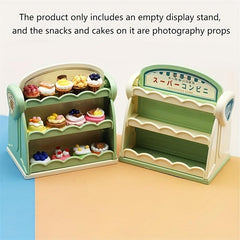 1/12 Mini Double-sided Shelf Doll House Supermarket Model Toy