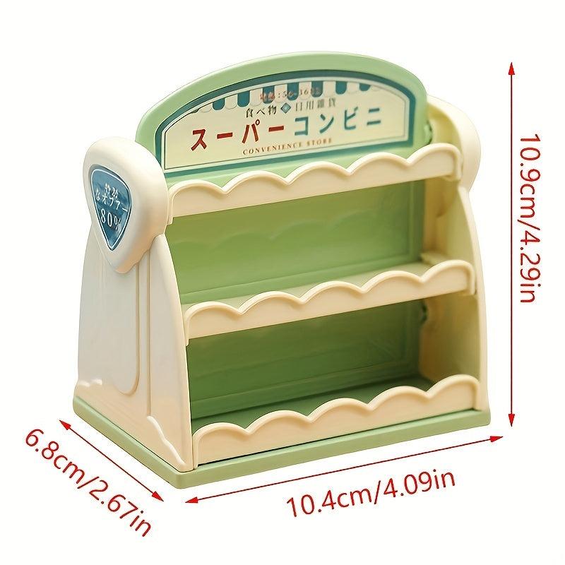 1/12 Mini Double-sided Shelf Doll House Supermarket Model Toy
