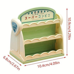 1/12 Mini Double-sided Shelf Doll House Supermarket Model Toy