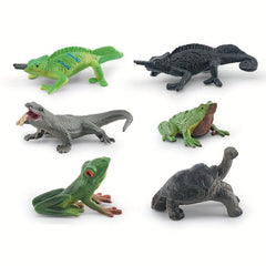 12pcs Lizard Toy Reptile Model Realistic Tropical Forest Animals Figurines