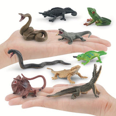 12pcs Lizard Toy Reptile Model Realistic Tropical Forest Animals Figurines