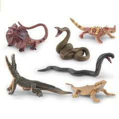 12pcs Lizard Toy Reptile Model Realistic Tropical Forest Animals Figurines