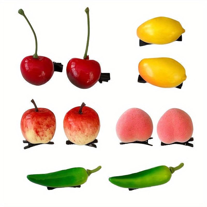 5pcs Fruit Hairpins Fun Headwear for Party Family Gatherings Halloween