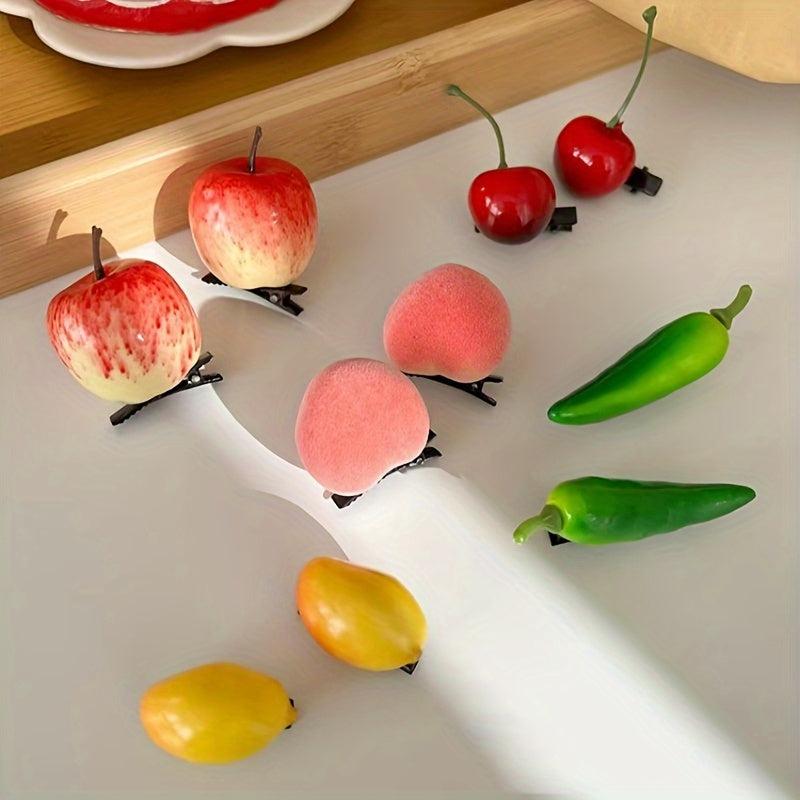 5pcs Fruit Hairpins Fun Headwear for Party Family Gatherings Halloween
