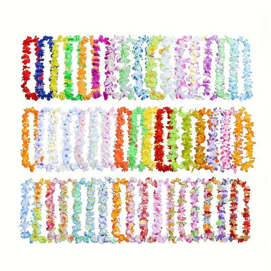 10pcs Tropical Flower Garland Hawaiian Beach Party Decoration