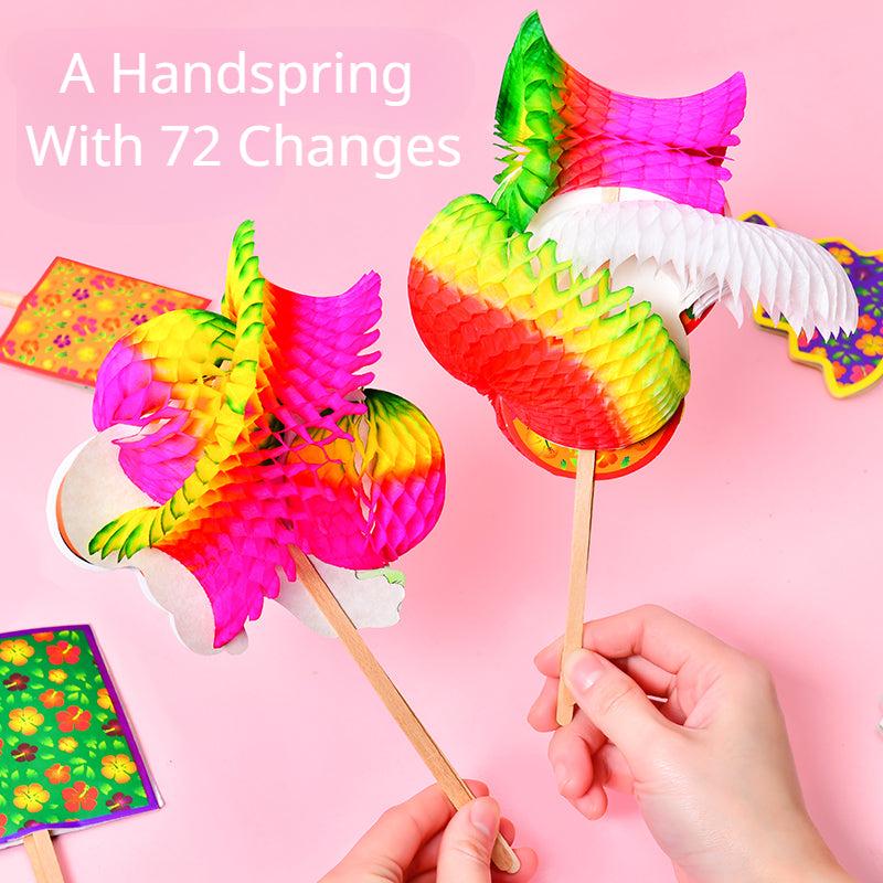 Chinese Flip Flowers Magic Paper Flowers DIY Birthday Gift