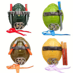Turtle Shell Mask Anime Figure Superhero Costume Weapons Equipment Party Decor