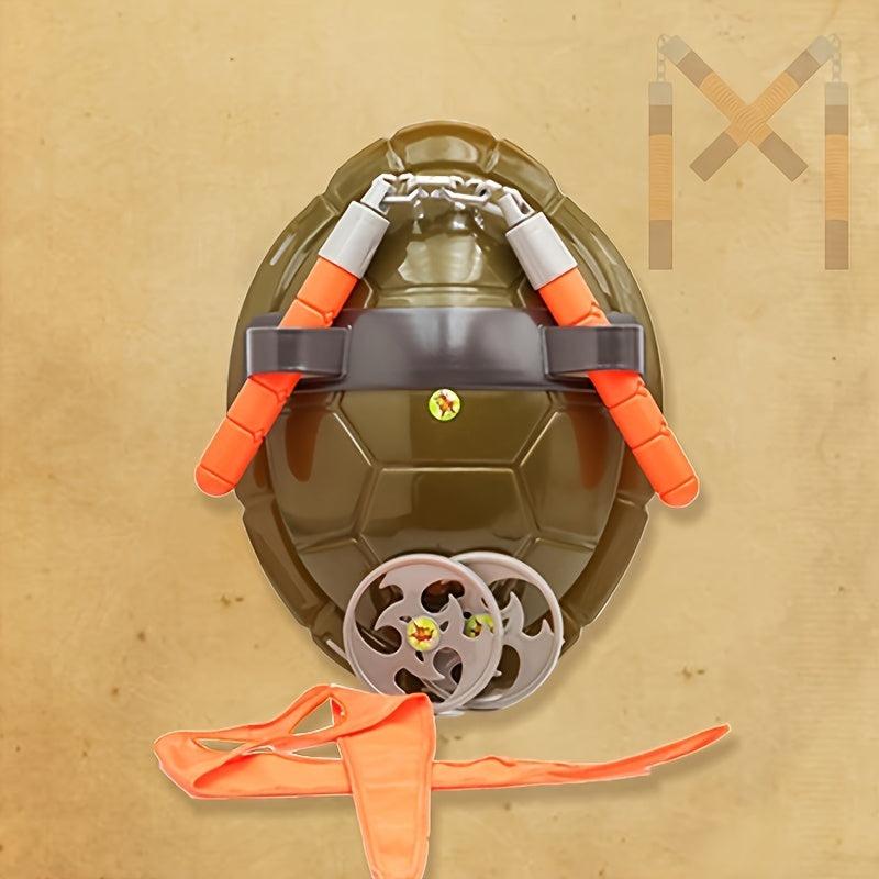 Turtle Shell Mask Anime Figure Superhero Costume Weapons Equipment Party Decor