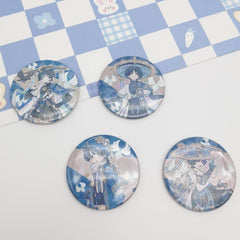 Anime Game Character Laser Brooch Shirt Pins