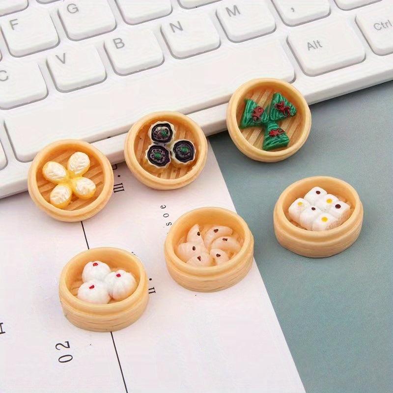 Resin Toy Food Play Set for Micro Landscapes - 3pcs Mixed Hair