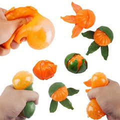 Novelty Orange Pinch Funny Toy Peelable Orange Bubble Ball Toy