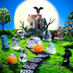 Halloween Crystal Ball Ghost Pumpkin Ornament