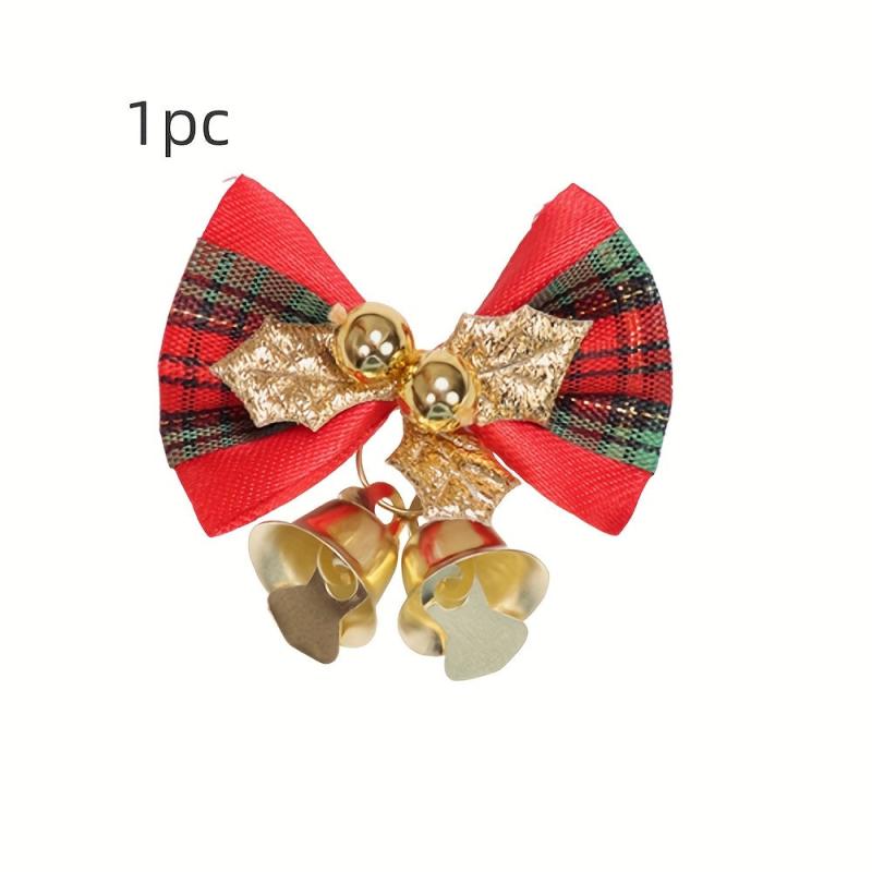 Red Christmas Bow Mini Bow Bell Garland