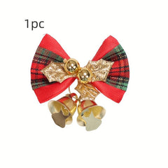 Red Christmas Bow Mini Bow Bell Garland