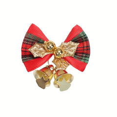 Red Christmas Bow Mini Bow Bell Garland