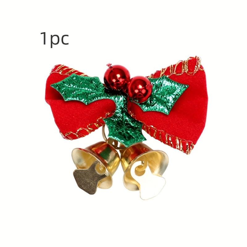 Red Christmas Bow Mini Bow Bell Garland