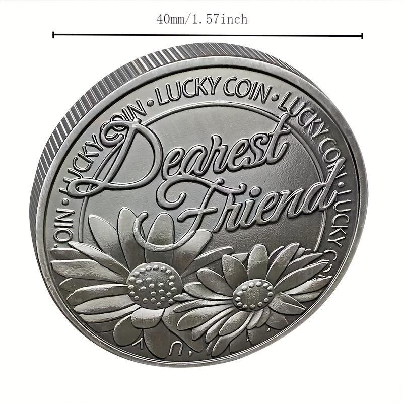 Lucky Good Lucky Coin Love Word Romantic Couple Collection Art Gift Souvenir