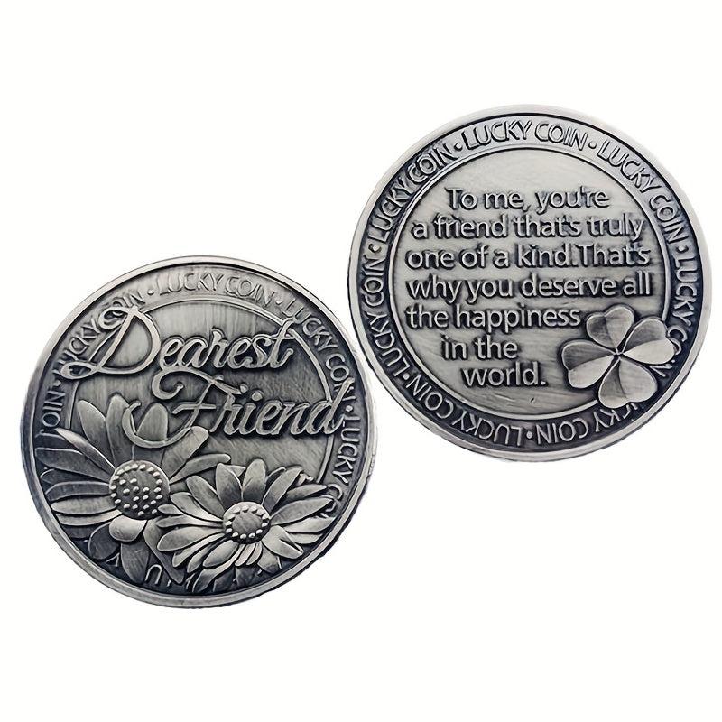 Lucky Good Lucky Coin Love Word Romantic Couple Collection Art Gift Souvenir