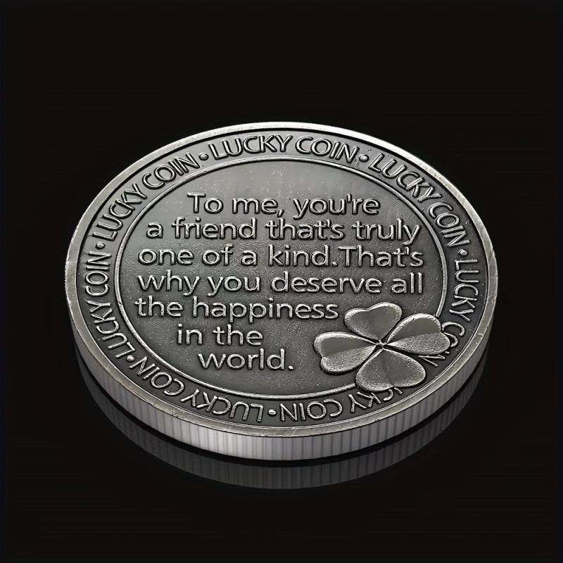 Lucky Good Lucky Coin Love Word Romantic Couple Collection Art Gift Souvenir