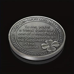 Lucky Good Lucky Coin Love Word Romantic Couple Collection Art Gift Souvenir