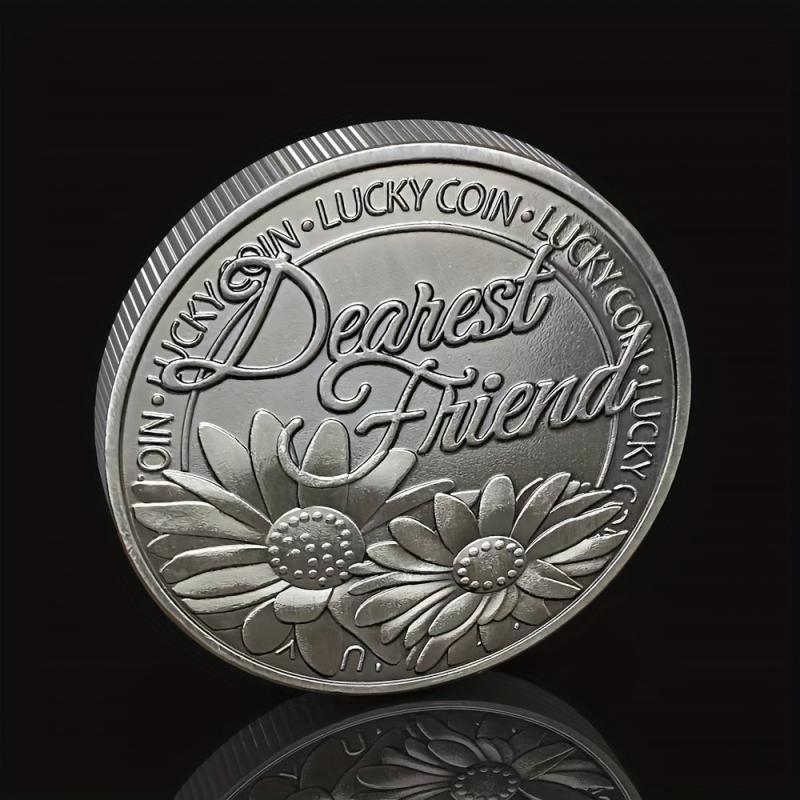 Lucky Good Lucky Coin Love Word Romantic Couple Collection Art Gift Souvenir