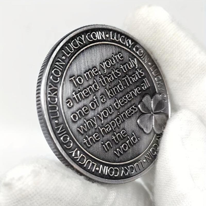 Lucky Good Lucky Coin Love Word Romantic Couple Collection Art Gift Souvenir