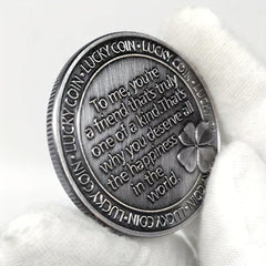 Lucky Good Lucky Coin Love Word Romantic Couple Collection Art Gift Souvenir