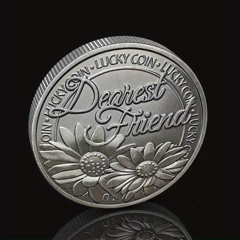Lucky Good Lucky Coin Love Word Romantic Couple Collection Art Gift Souvenir