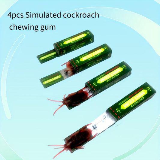 4pcs Simulation Cockroach Chewing Gum Funny Self Installed Toy