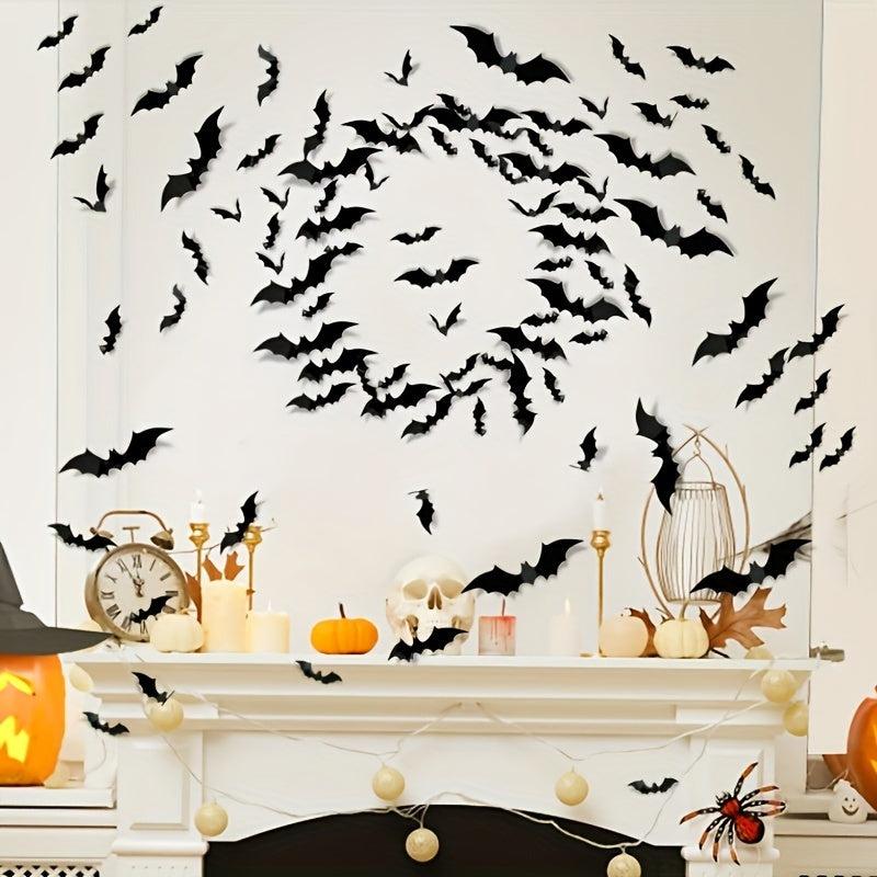 Halloween Bats Wall Decor Scary 3D Sticker