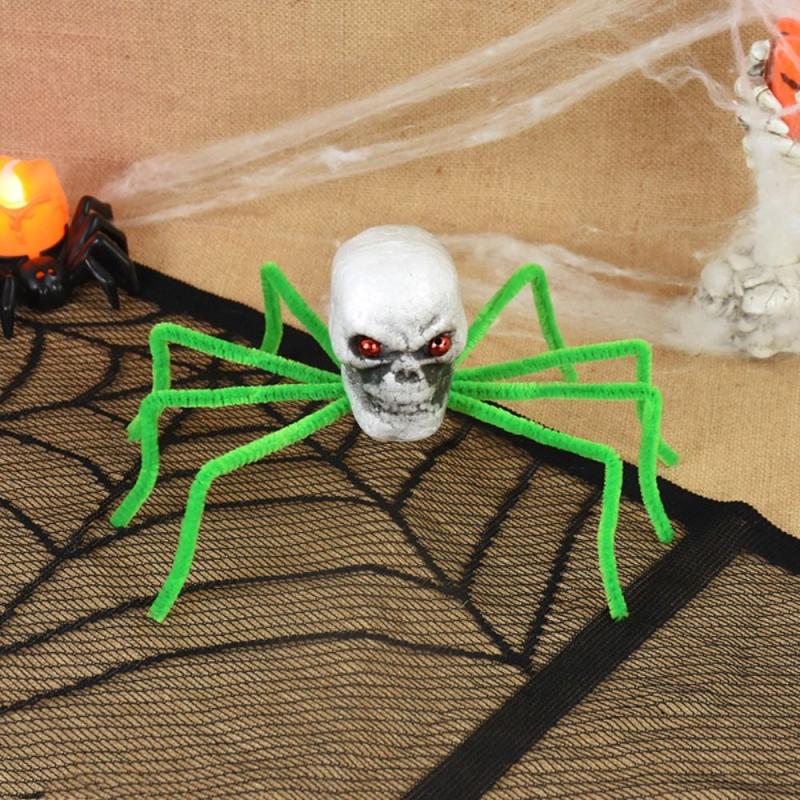Haunted House Red Eyed Skull Ghost Spider Simulation