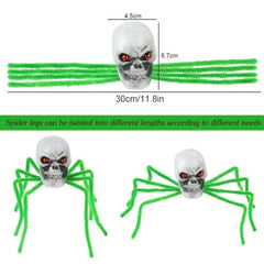 Haunted House Red Eyed Skull Ghost Spider Simulation