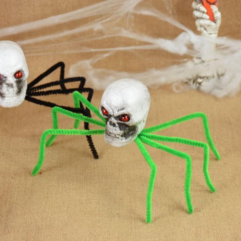Haunted House Red Eyed Skull Ghost Spider Simulation