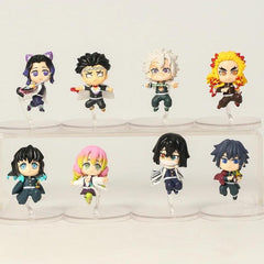 8pcs Anime Q Version Mini Figures Dolls Decorations