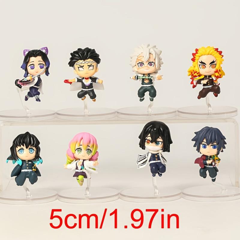 8pcs Anime Q Version Mini Figures Dolls Decorations