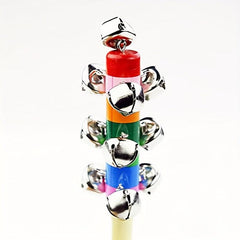 Rainbow Handle Jingle Bell Stick Rattle Musical Toy