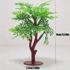 5 Pcs Simulated Sophora Tree Model Sand Table Plant Building Roadway Tree
