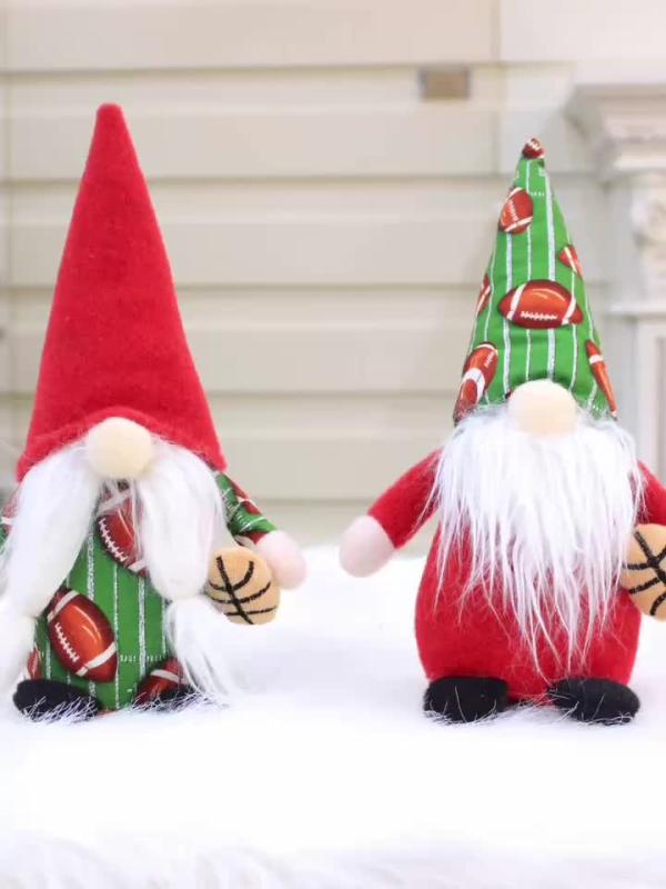 Christmas Gnomes Decoration Football Gift Plush Elf Doll Xmas Home Table Decor