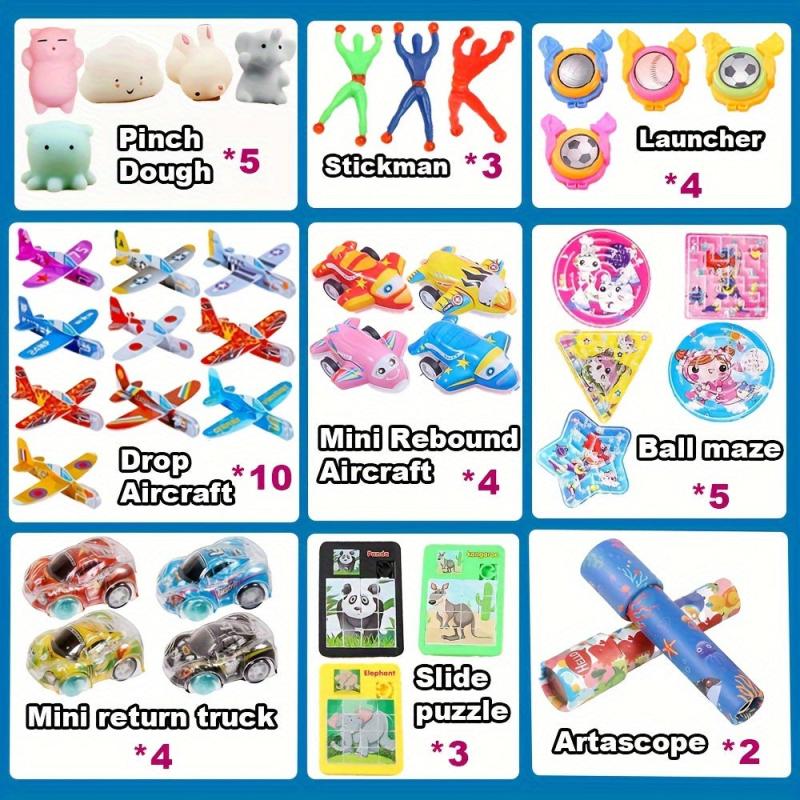 40pcs Toy Bag Kaleidoscope Airplane Maze Puzzle Mini Car Party Favors