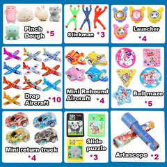 40pcs Toy Bag Kaleidoscope Airplane Maze Puzzle Mini Car Party Favors